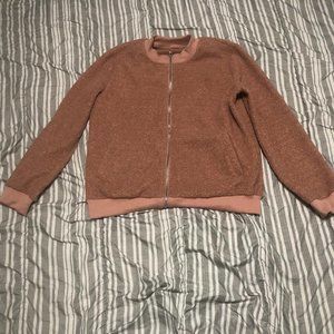 Cute pink zip up sweater